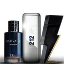 COMPRE 1 LEVE 3 (Perfumes Masculinos Importados ) - Sauvage Dior + 212 Vip Men e Bad Boy Carolina Herrera - 100ml cada